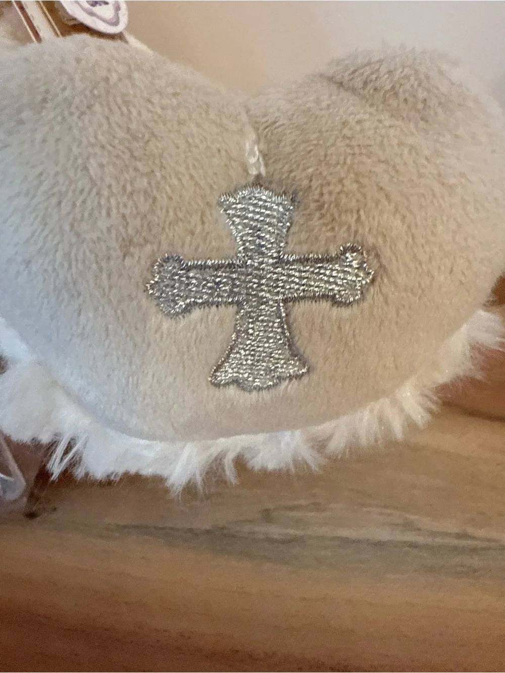 Ganz serenity lamb with crib cross Jesus loves me, plush stuffed animal blue NWT